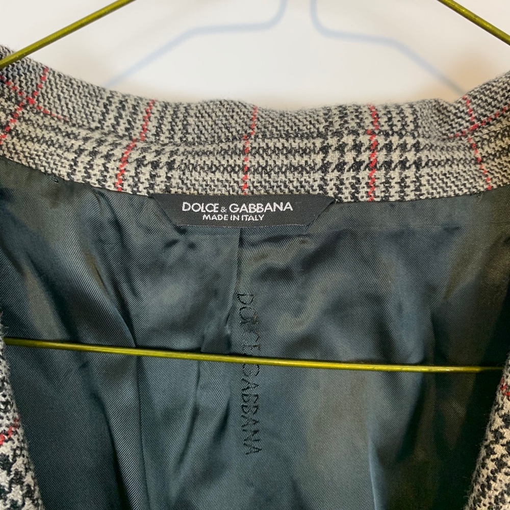 Dolce & Gabbana Gray Plaid Jacket - Picture 2 of 8